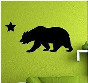 MAF - הרפובליקה בקליפורניה | דגל דגל רפובליקה קאלי דובי דבק ויניל שחור 3 - מדבקה למחשב נייד,